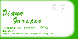 diana forster business card